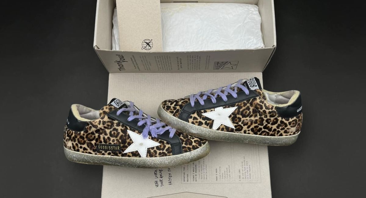 Golden Goose Superstar léopard/violet 37