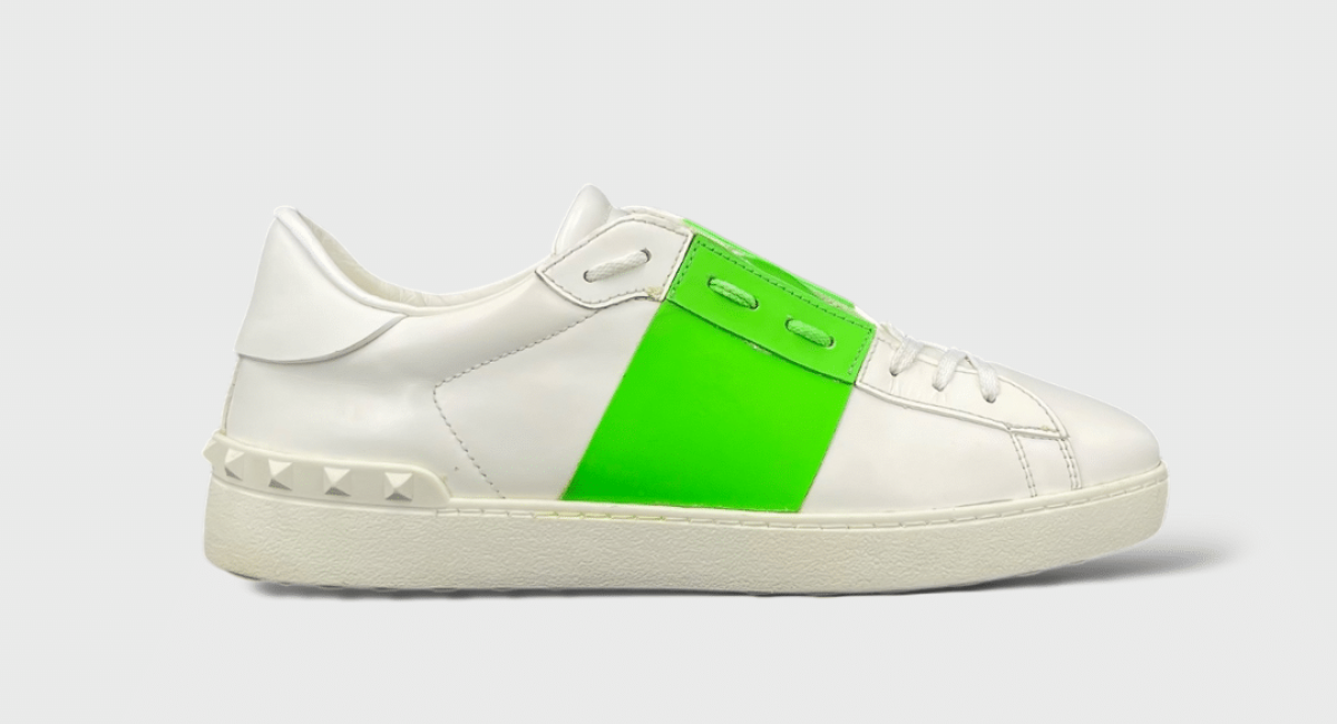 Valentino Open Blanche/Verte Fluo 43