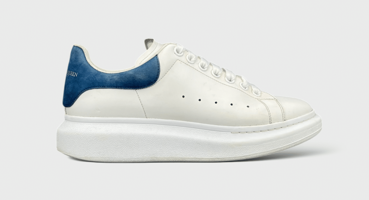 Alexander McQueen Oversize Blanc/Daim Bleu 41