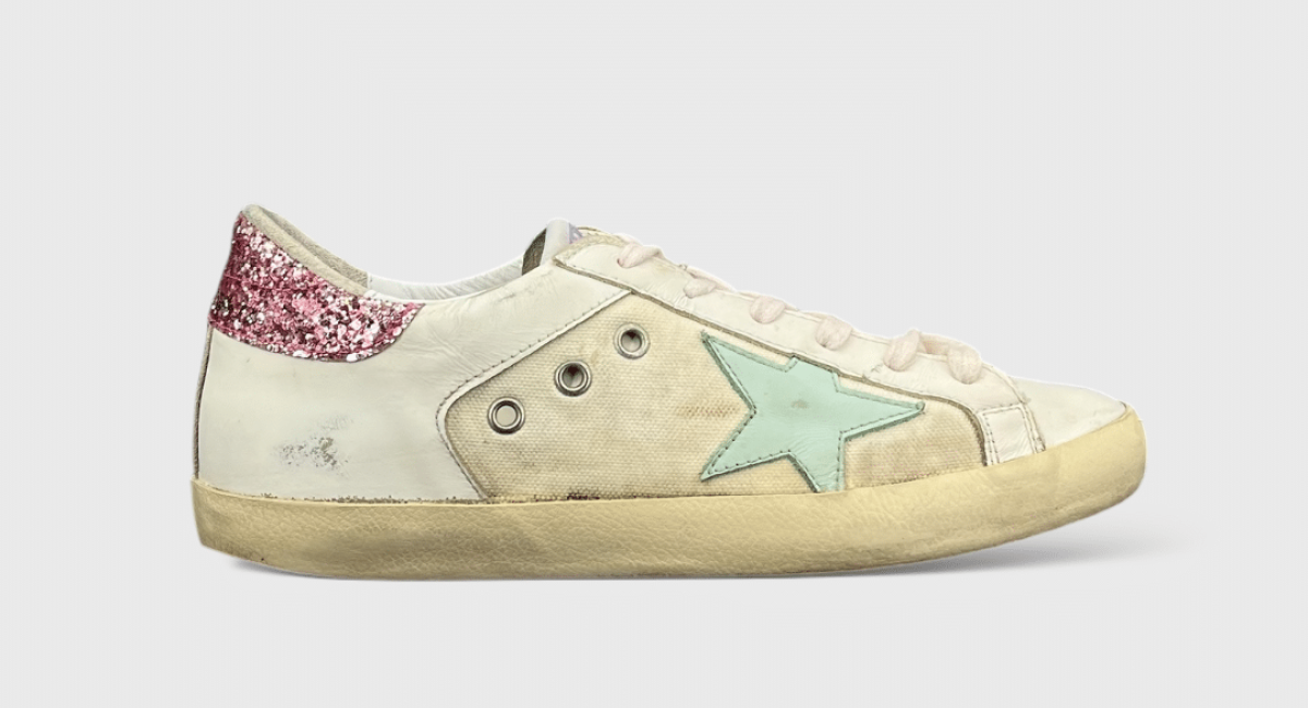 Golden Goose Super Star Blanche / Turquoise 38