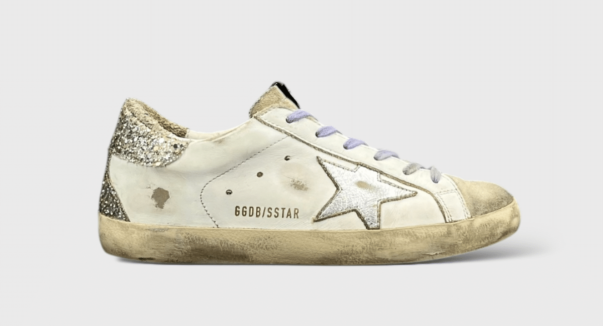 7561 Golden Goose Super Star Blanc/Argent/Violet 36