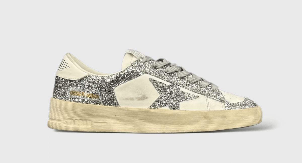 7574 Golden Goose Stardan Blanc/Paillettes 38