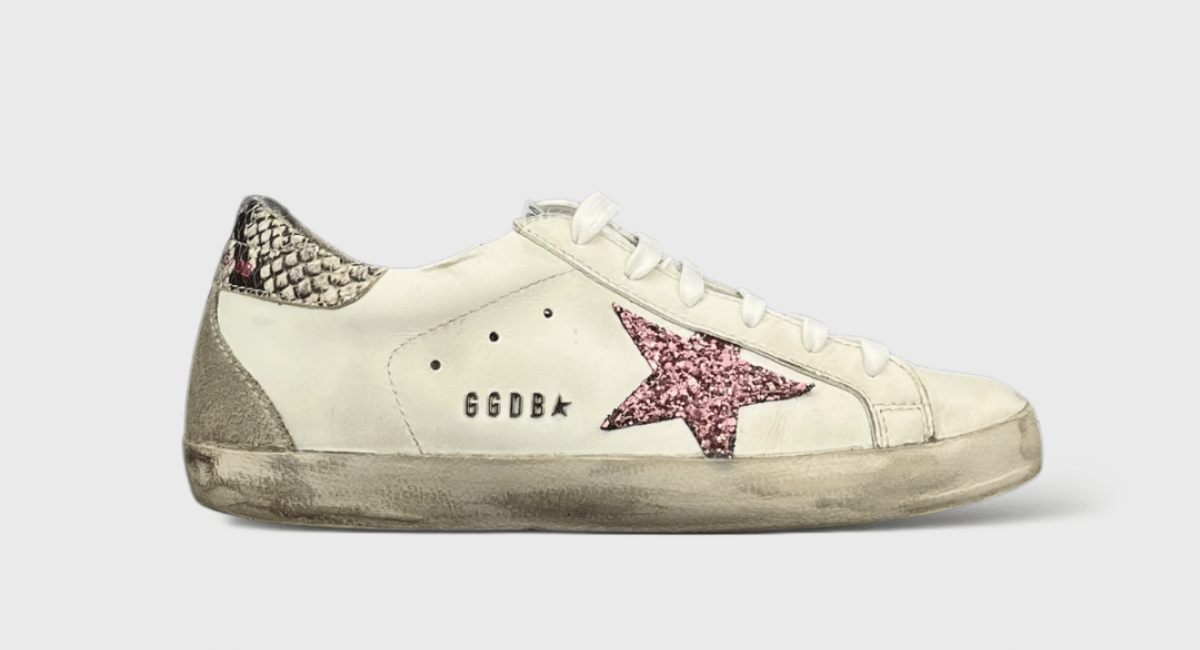 7569 Golden Goose Super Star Blanc/Python/Rose 37