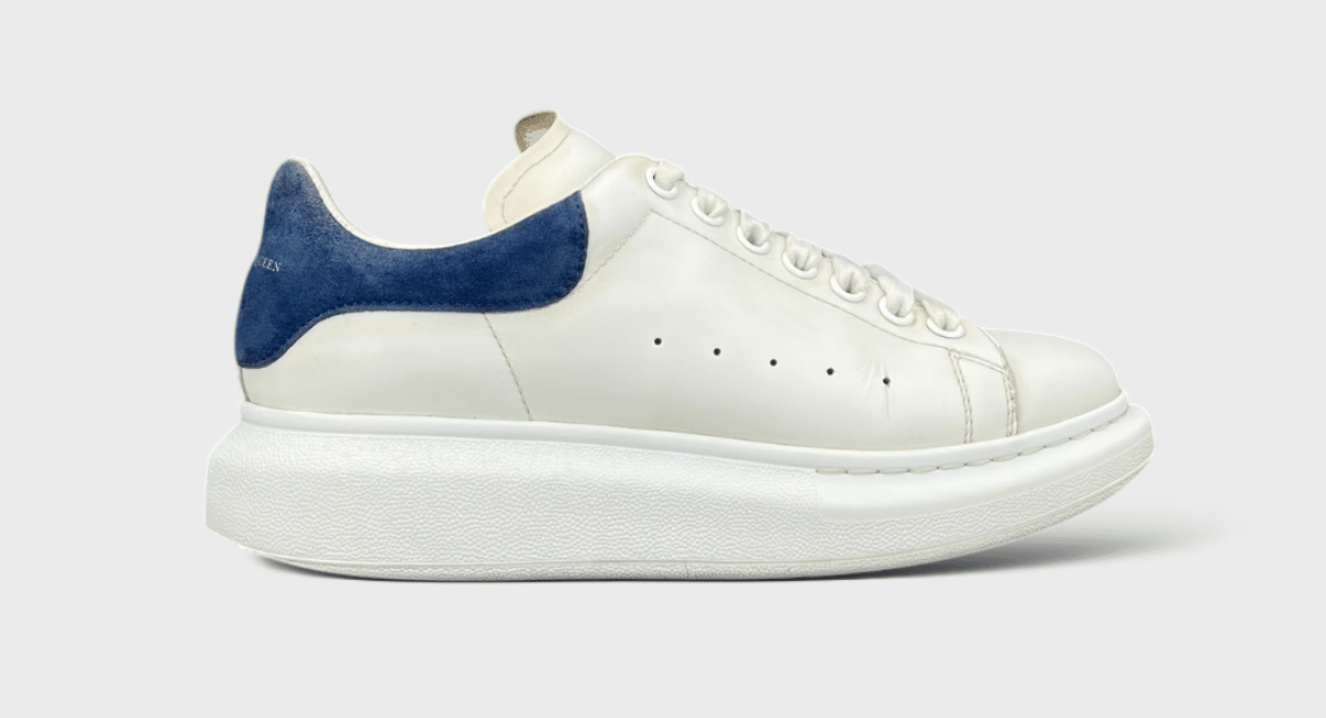 Alexander McQueen Oversize Blanche/Bleu Marine 39