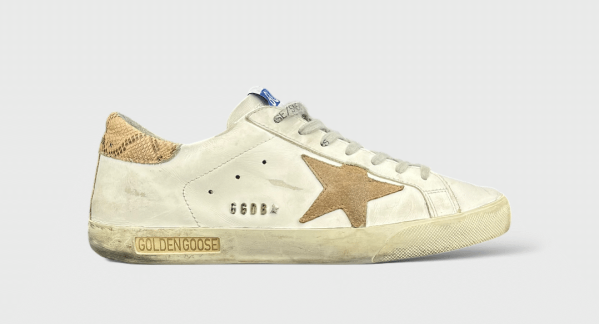 Golden Goose Super Star Blanc/ Croco Marron 41