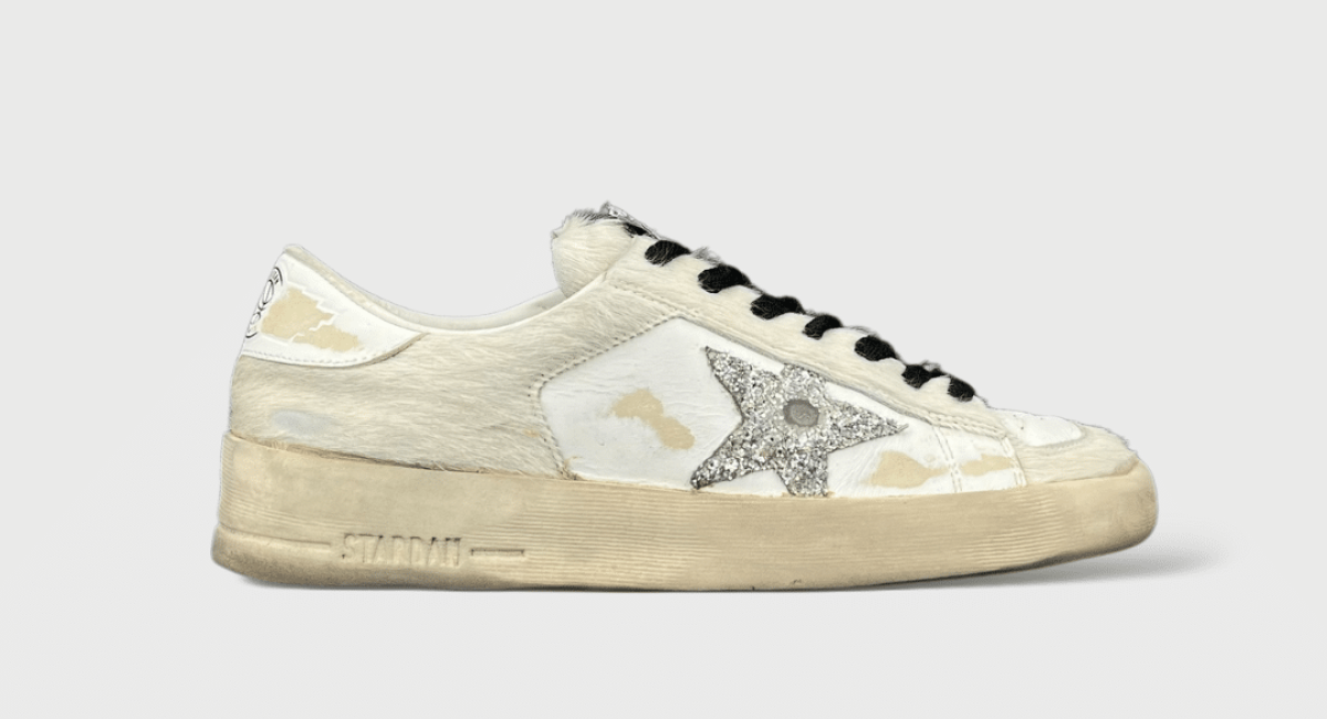 7369 Golden Goose Star Dan Beige/Blanc/Argenté 40