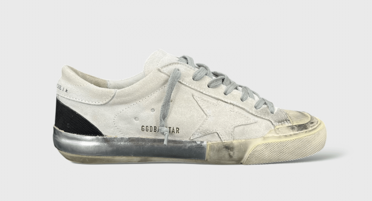 Golden Goose Superstar blanche/argenté/noir 41