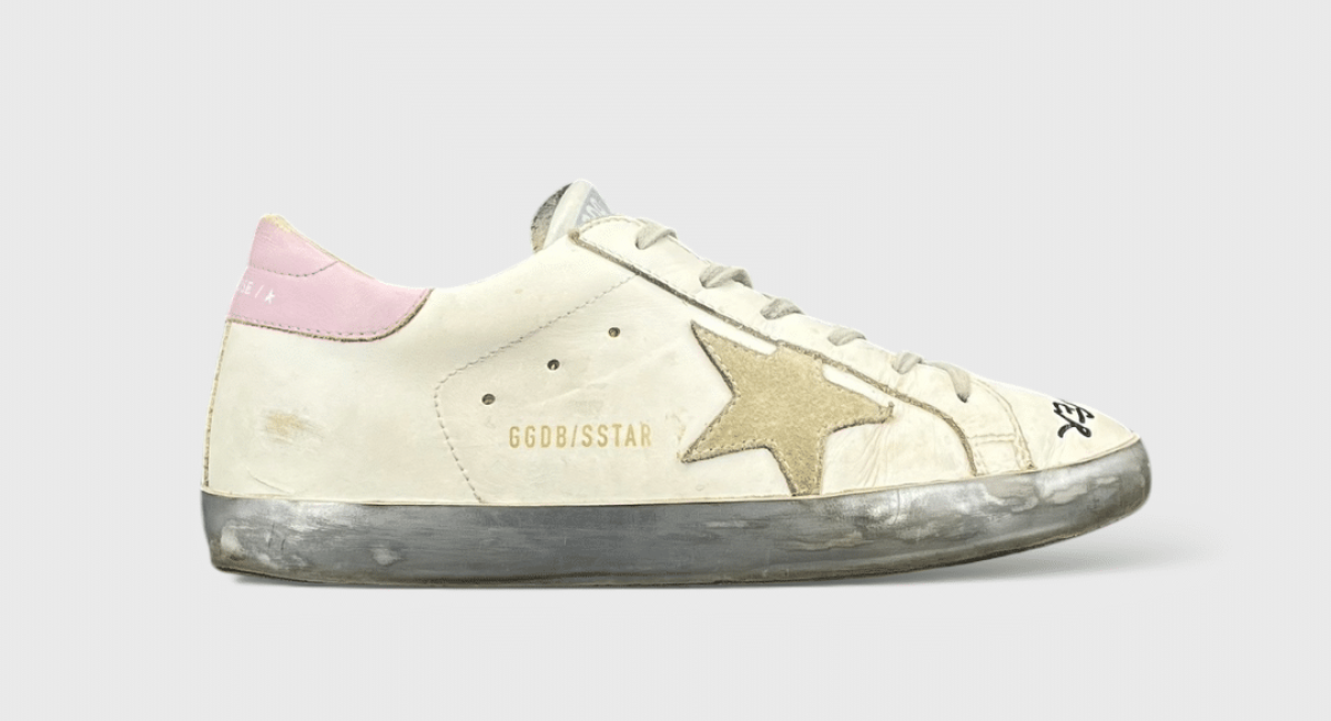 Golden Goose Super Star Blanc/Rose 38