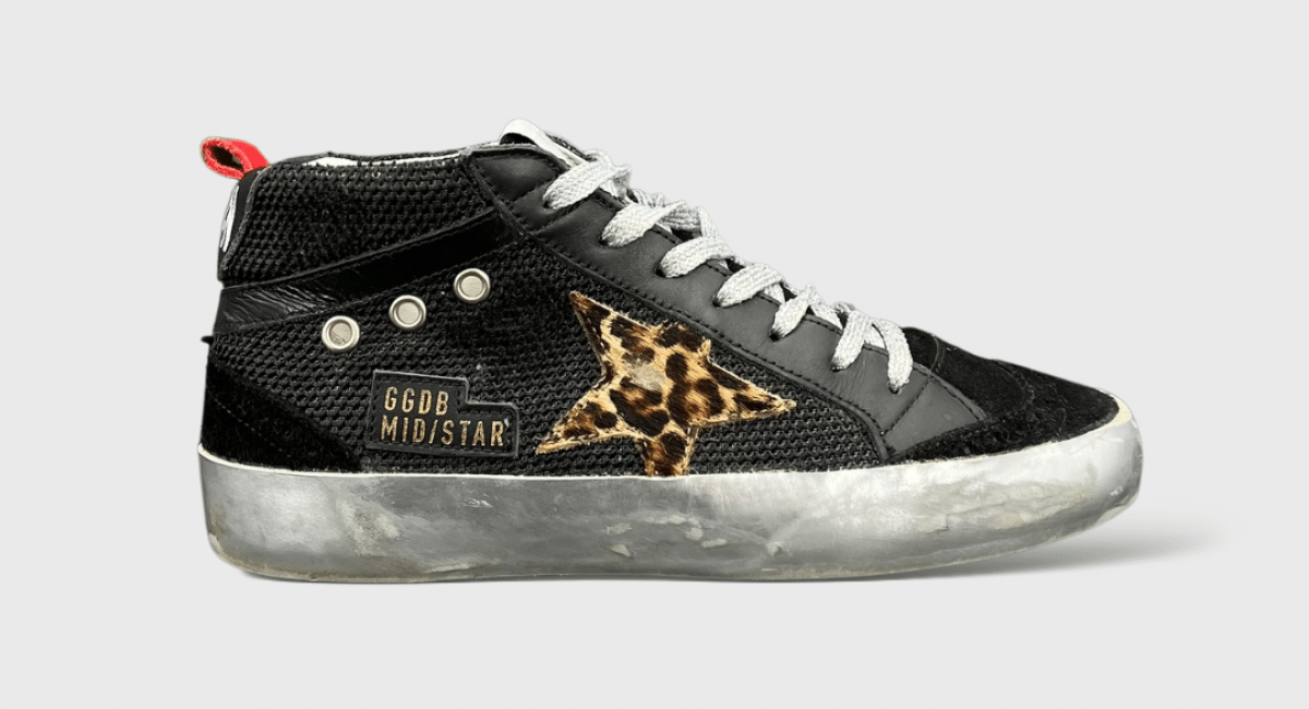 Golden Goose Mid Star Noir/Léopard 35