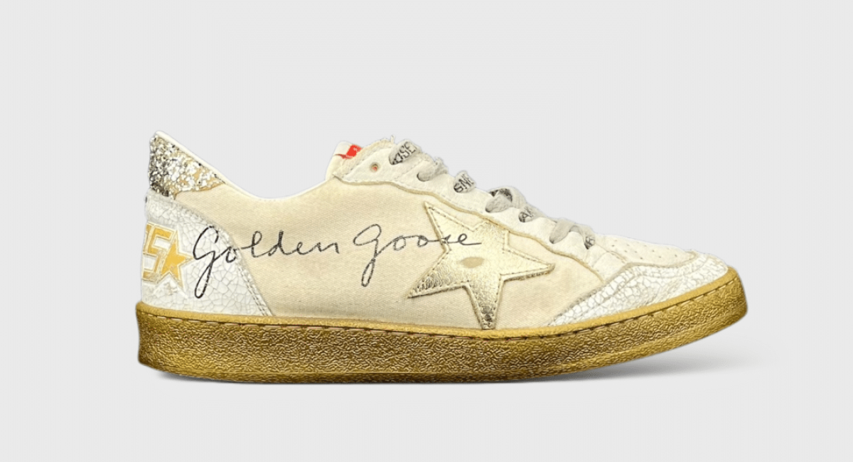 7652 Golden Goose Ballstar beige/or 37