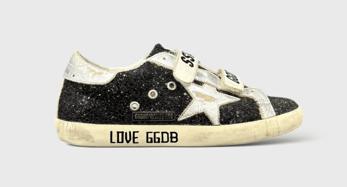 7399 Golden Goose Old School Noir/Argenté 37